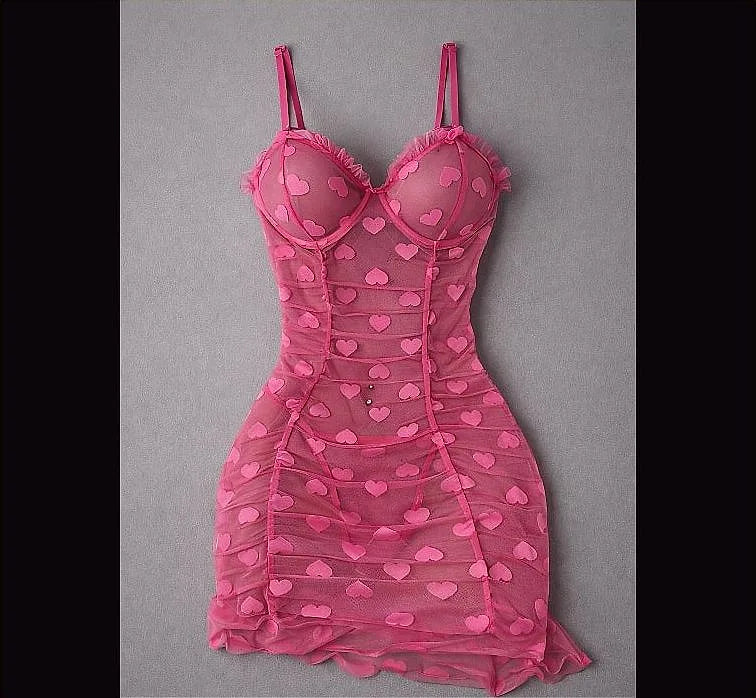 One Size Premium Quality Nightdress Heart Love Stretch Bodycon Mini Dress Sleepwear Lingerie Nightgown Bridal Wear Nightwear Bridalwear Body Con – Nighty Sleepwear Bridal Loungewear Lingerie Pakistan | Hanaya Store