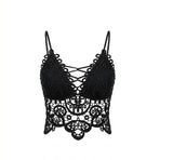One Szie Sportswear Women's Bra Tube Tops Hollow Out Top Lace Bra Girl Outer Tank Up Women's Underwear Female - image 2