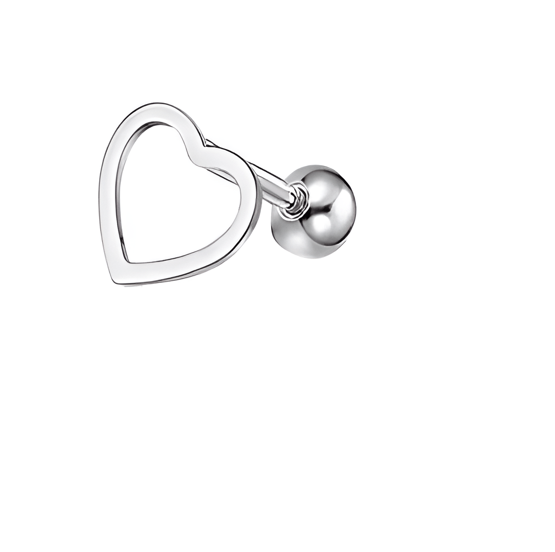 ORBITAL Piercing 1 Piece TRAGUS HELIX Cartilage SNUG Heart Helix Stud DAITH Ear Piercing ROOK Plug Steel Earring LOBE - Hanaya Store