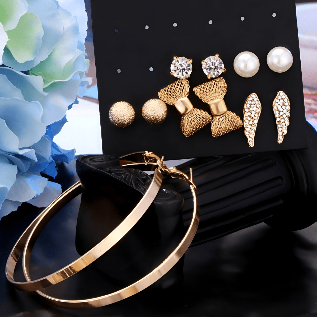 Pack of 6 Trendy Classy Elegant Earrings - Hanaya Store