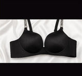 Padded Seamless Wireless Soft Bra Women's Bras Padded Seamless Wireless Crystal Strap Soft Palm Pad Design - image 2