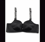 Padded Seamless Wireless Soft Bra Women's Bras Padded Seamless Wireless Crystal Strap Soft Palm Pad Design - image 2