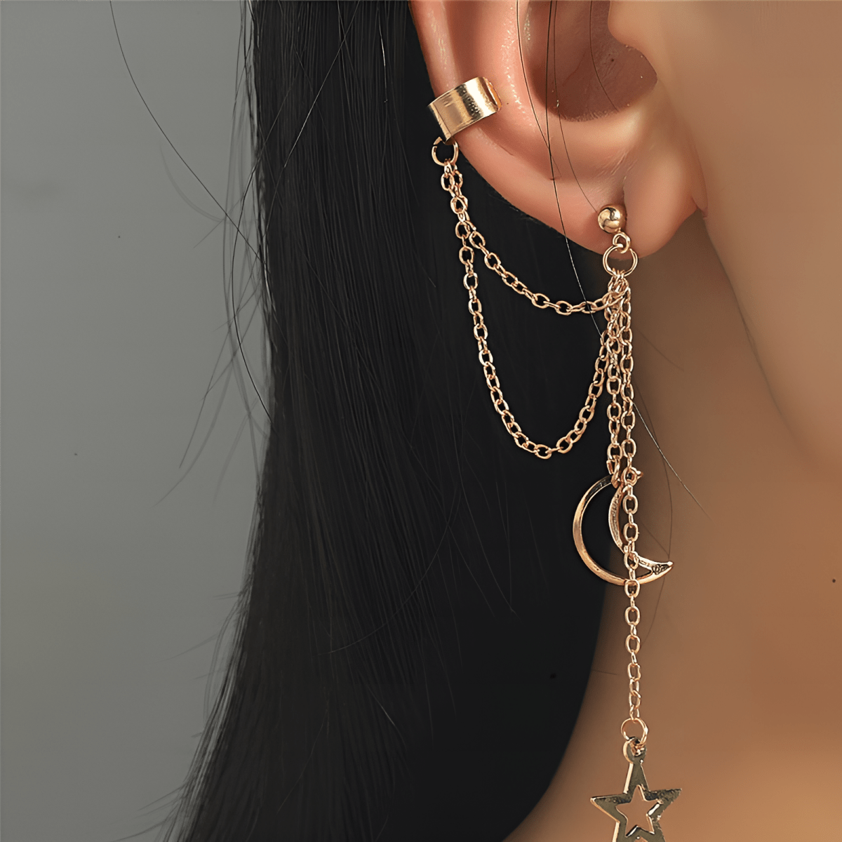 Pair High Quality Korean Style Ear Cuff Style Elegant Stylish Fashionable Jewelry - Hanaya Store