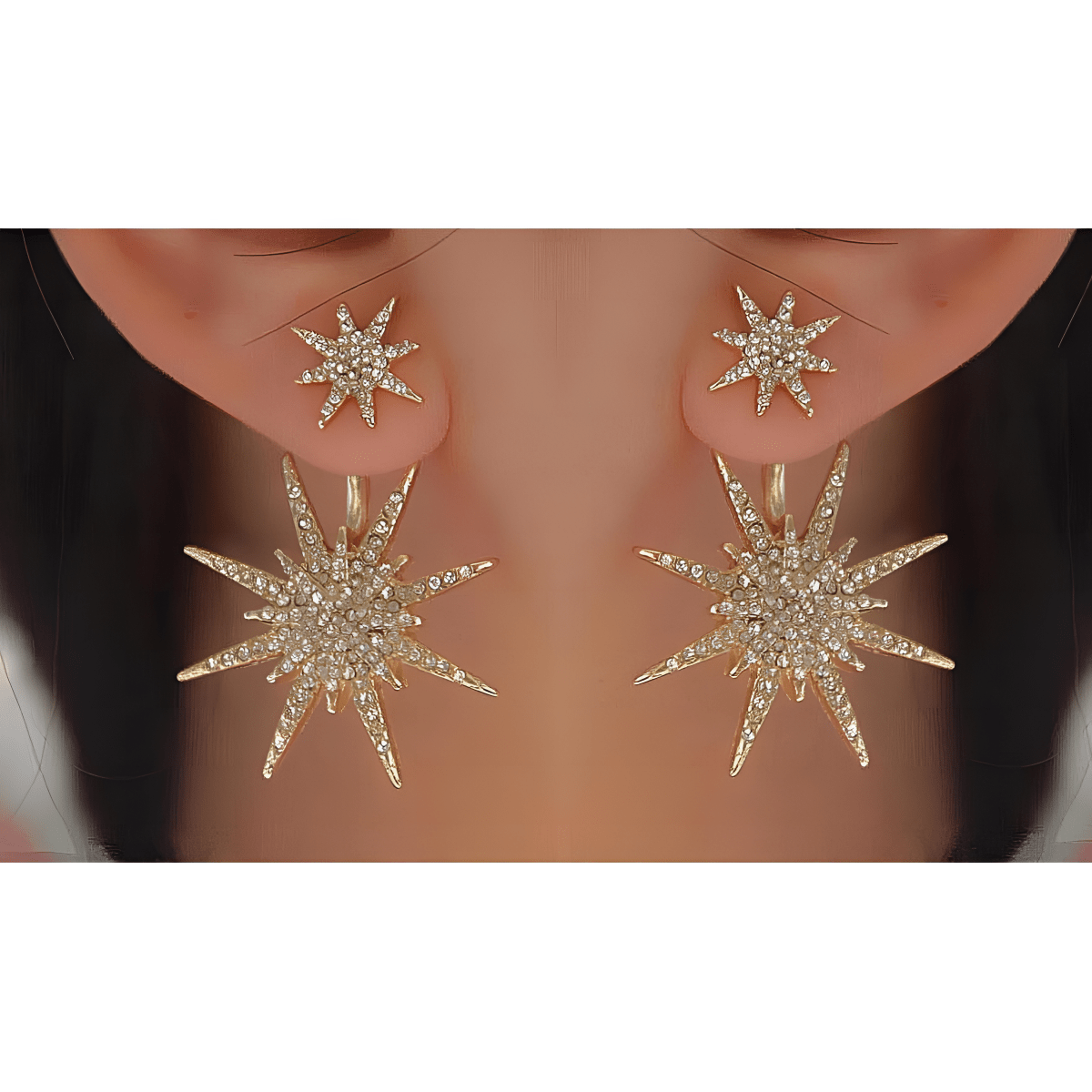 Pair Of Elegant Royal Crystal Tassel Trendy Drop Classy Earring - Packed In Gift Box - Hanaya Store