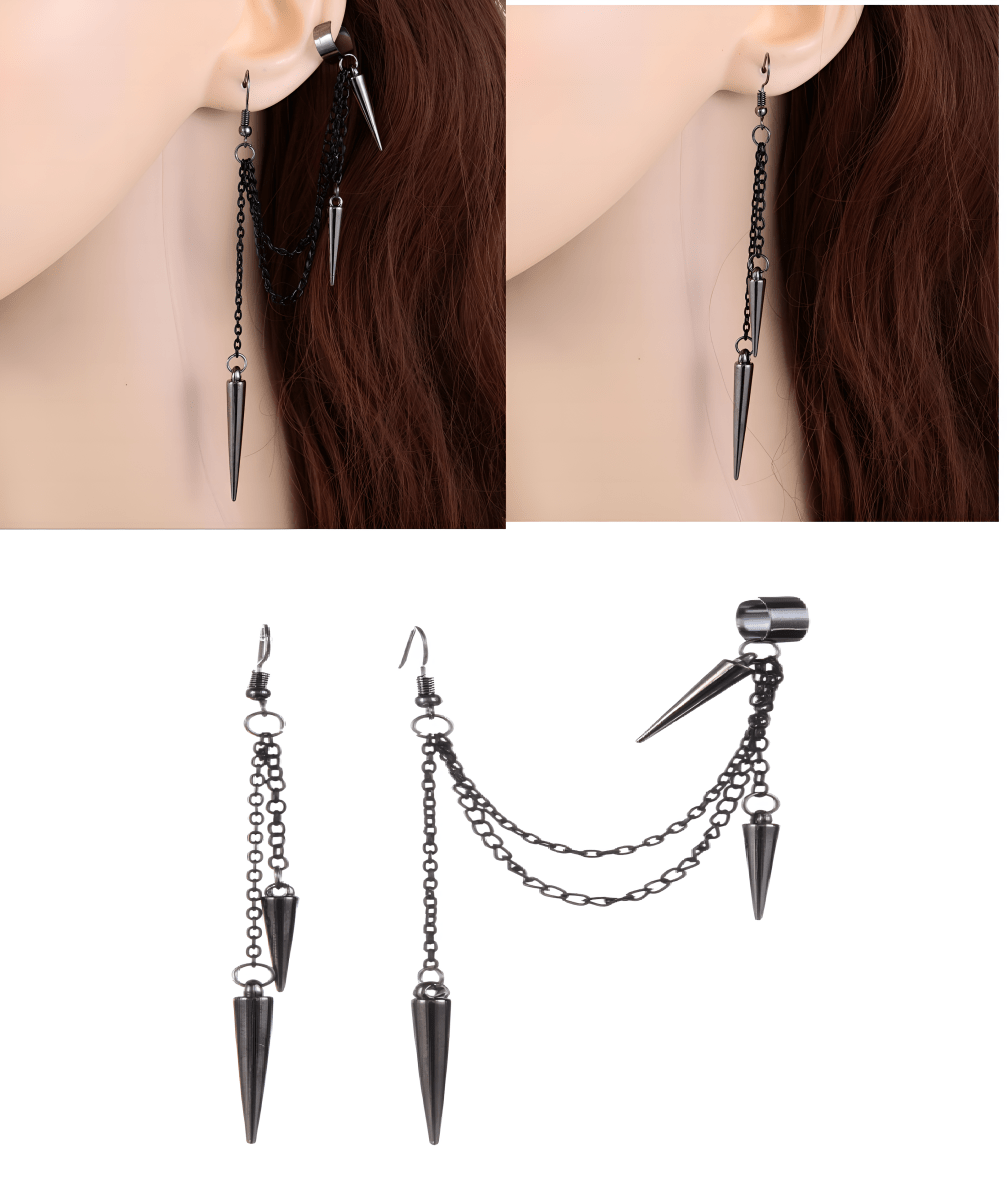 Pair of High Quality Korean Style Cuff Style Elegant Stylish Fashionable Trendy Earrings - Hanaya Store