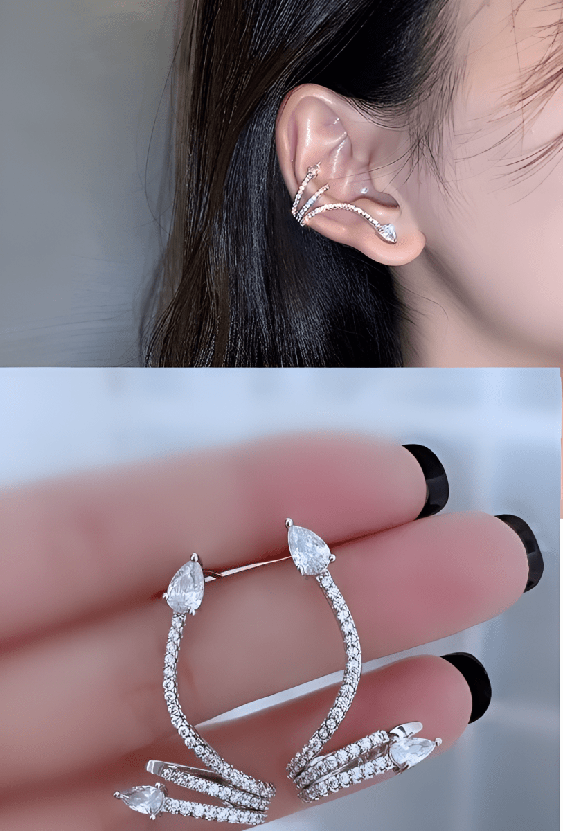 Pair of High Quality Korean Style Ear Cuff Style Elegant Stylish Classy Trendy Earrings - Hanaya Store