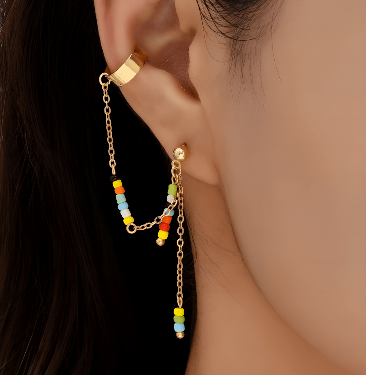 Pair of High Quality Korean Style Ear Cuff Style Elegant Stylish Earring Premium Quality Accessory - Hanaya Store