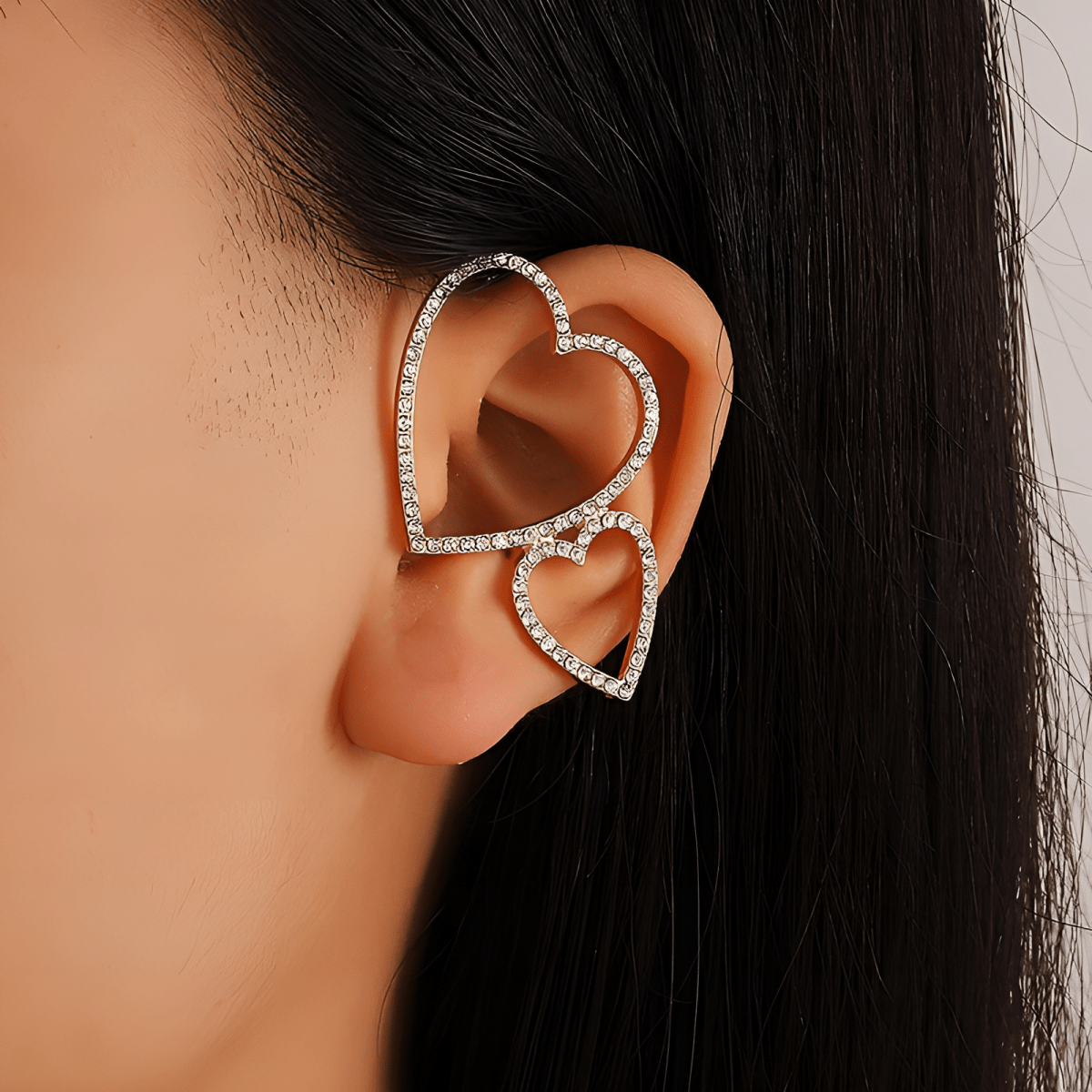Pair of High Quality Korean Style Ear Cuff Style Elegant Stylish Earring Trendy Minimalist Look – Close Up – Earrings | Ha...