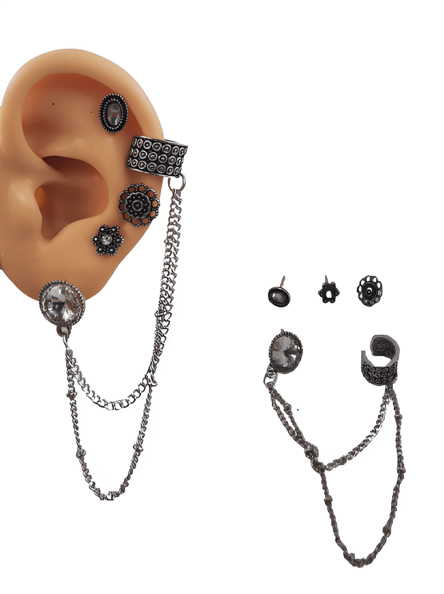 Pair of High Quality Korean Style Ear Cuff Style Elegant Stylish Trendy Classy Earrings - Hanaya Store