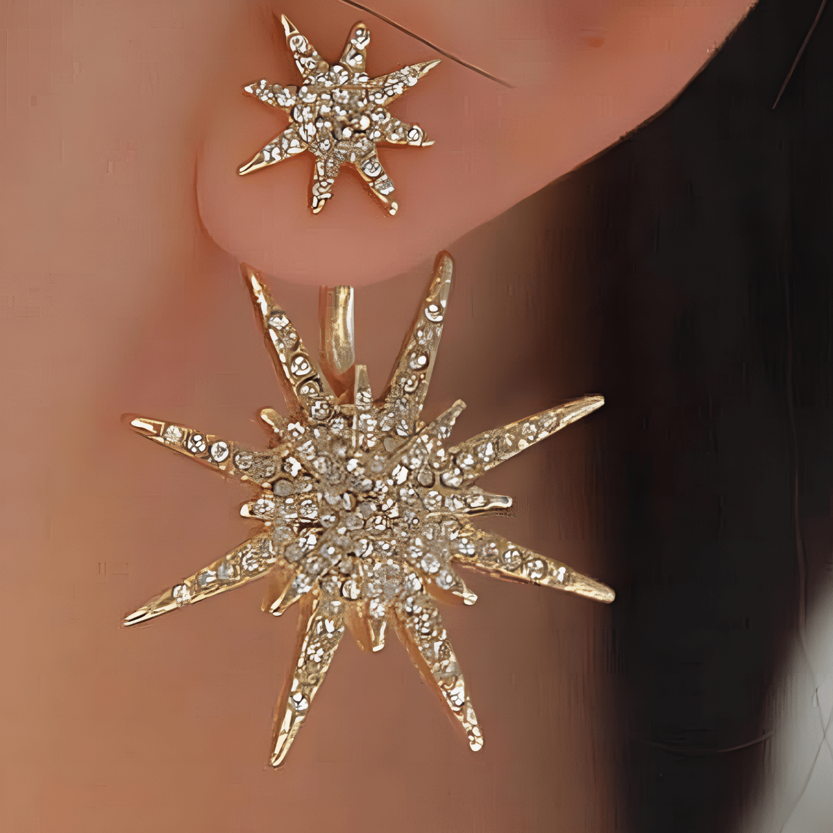 Pair Of High Quality Star Tassel Elegant Stylish Earring - Hanaya Store