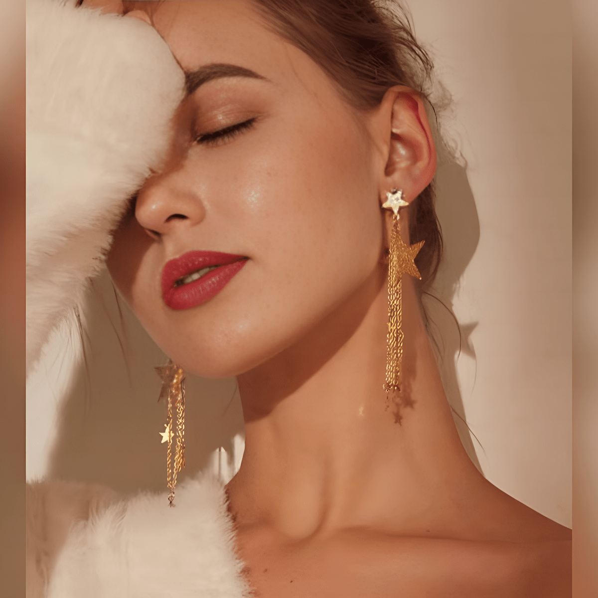 Pair Of Korean Tassel Ear Cuff Style & Elegant Stylish Earring - Hanaya Store