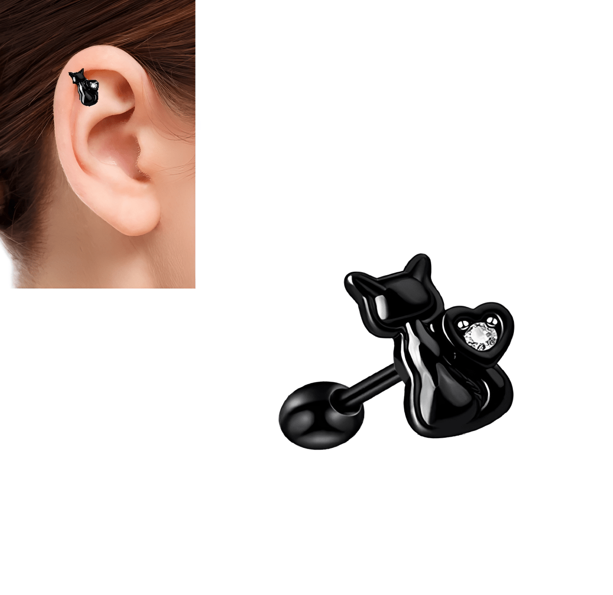 Piercing 1 Piece Cartilage Helix Stud Ear LOBE Piercing SNUG Plug ORBITAL Steel HELIX DAITH TRAGUS ROOK Earring Lightweight Design - Hanaya Store