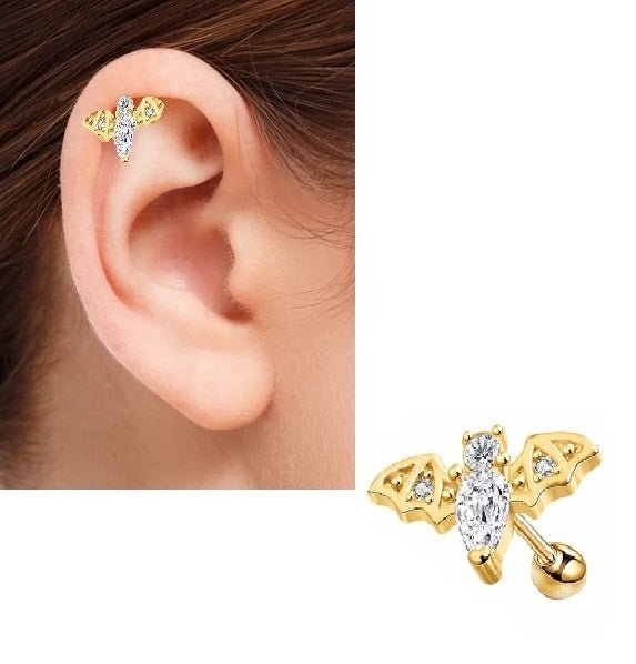 Piercing 1 Piece ORBITAL Cartilage Helix Stud Ear SNUG Piercing TRAGUS Plug Steel DAITH Earring HELIX Small LOBE ROOK Size - Hanaya Store