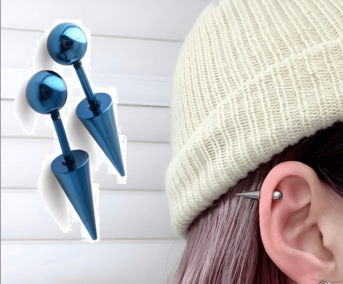 Premium 2 Pieces 1.2MM (16G) Cartilage Piercing Ball Spike Earrings - Hanaya Store