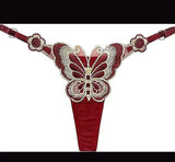 Premium Breathable Seamless Butterfly Pattern Panty Lingerie Red Womens Underwear Sexy Panties One Size 40 - image 2