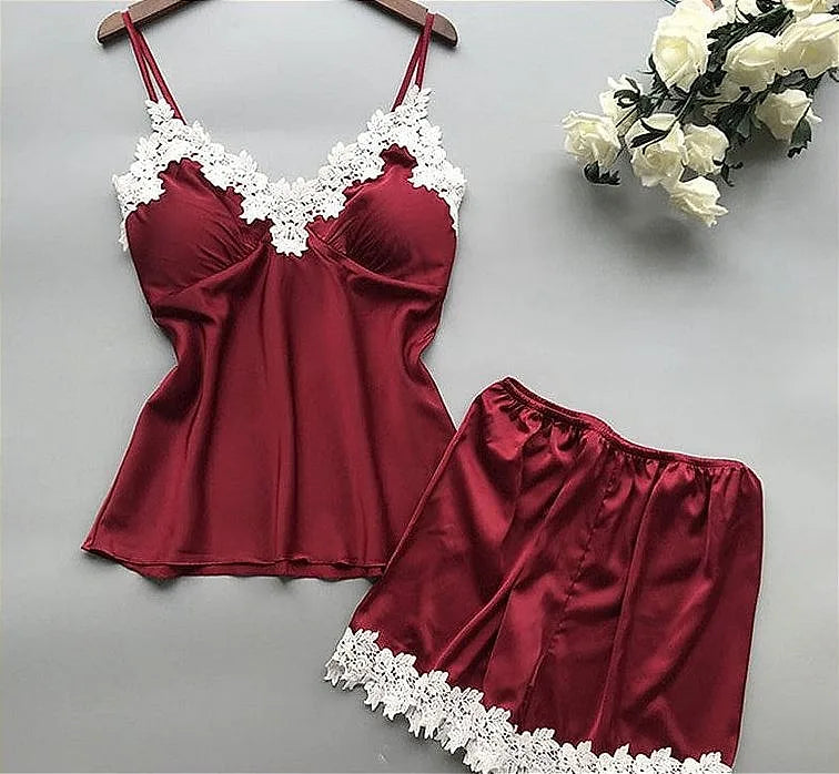 Premium Quality Nightdress Pajama Pajamas Set Stretch Mini Dress Sleepwear Lingerie Nightgown - image 2