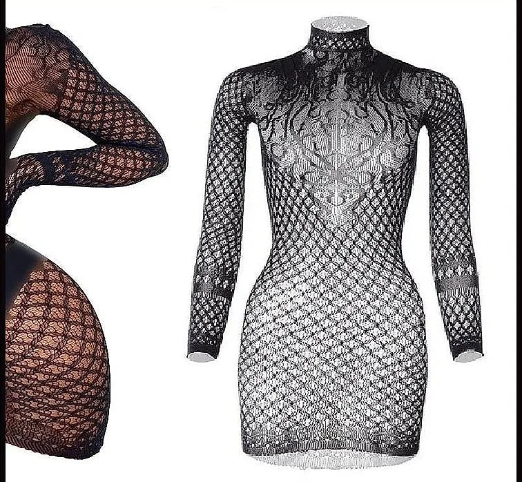 Premium Quality Nightdress Stretch Bodycon Mini Dress Sleepwear Lingerie - image 2