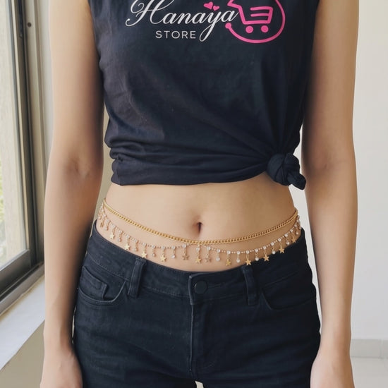 Rhinestone Heart Waist Chain Women Belts Women Belts for Frock Women – Body Chain Belly Chain Bridal Body Jewelry Pakistan | Hanaya Store video