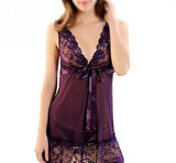Purple Nightwear Lace Nightgown Sleepwear G String Lingerie Robe – Nighty Sleepwear Bridal Loungewear Lingerie Pakistan | Hanaya Store