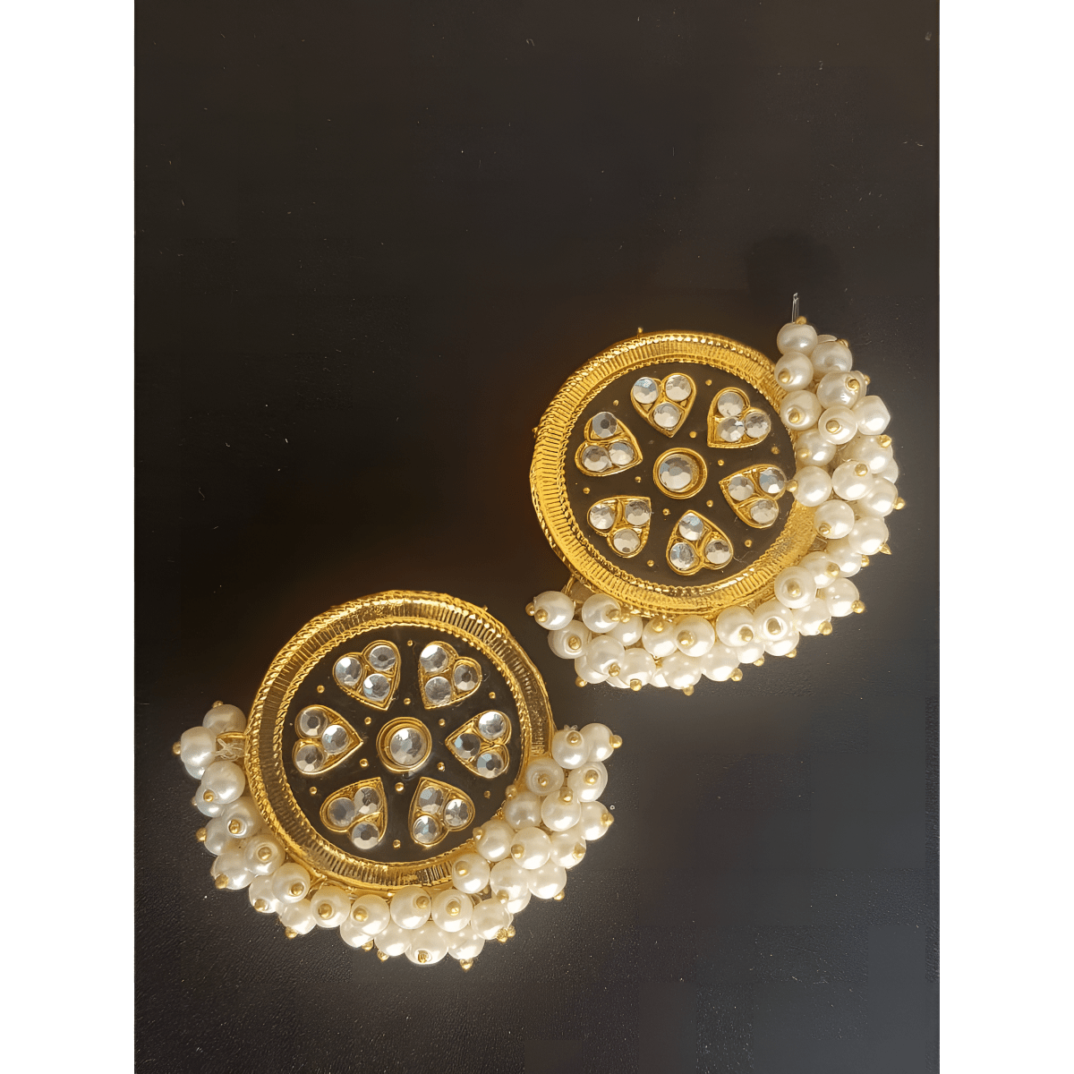 Round Antique Vintage Meenakari Handmade Elegant Earrings - Hanaya Store