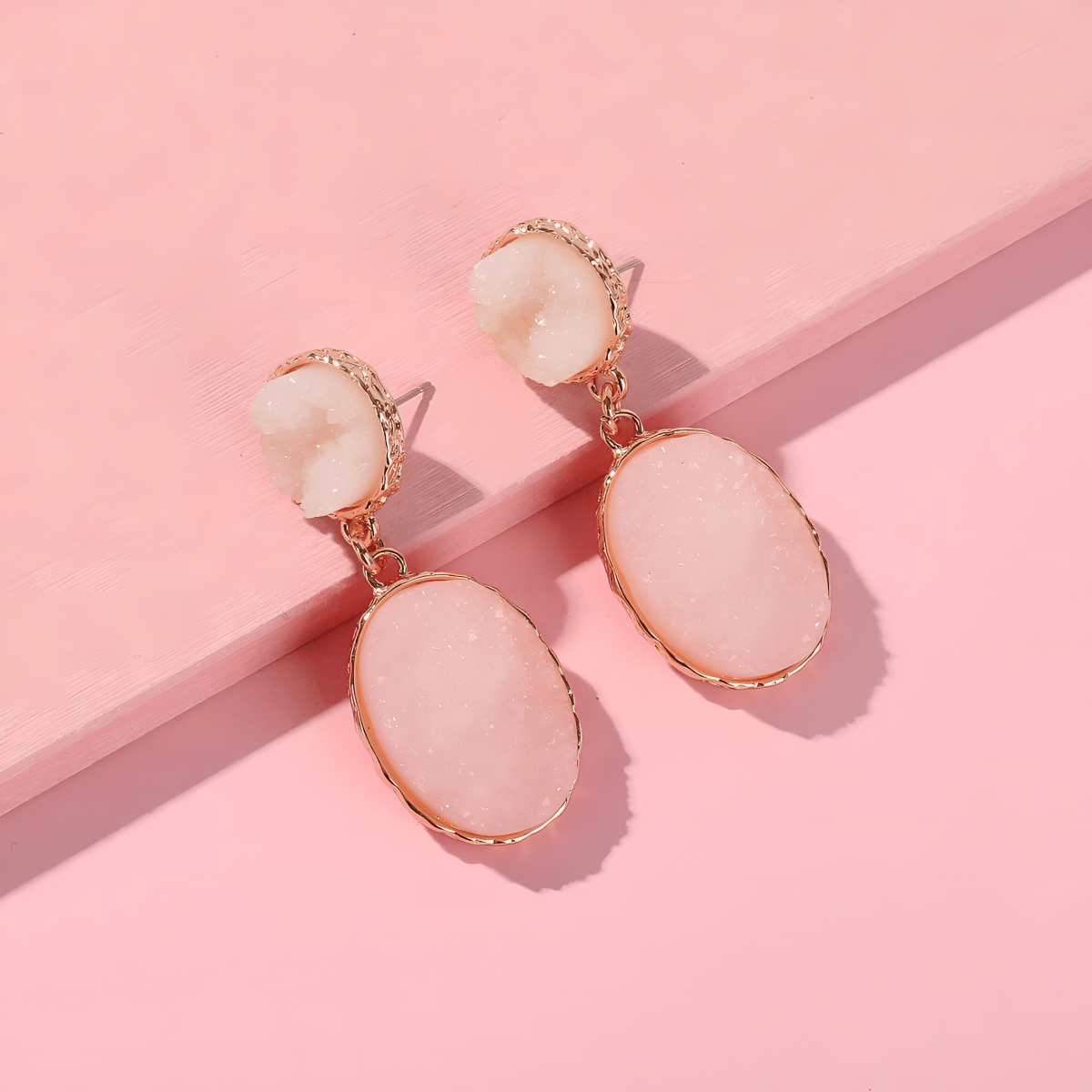 Round Velvet Crystal Classy Trendy Earrings - Hanaya Store