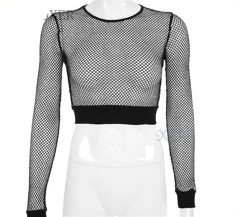 Shirt Body Long Sleeve Cosplay Black T Shirt Fishnet Underwear Base Clothes – Lingerie Bra Set Ladies Undergarments Pakistan | Hanaya Store