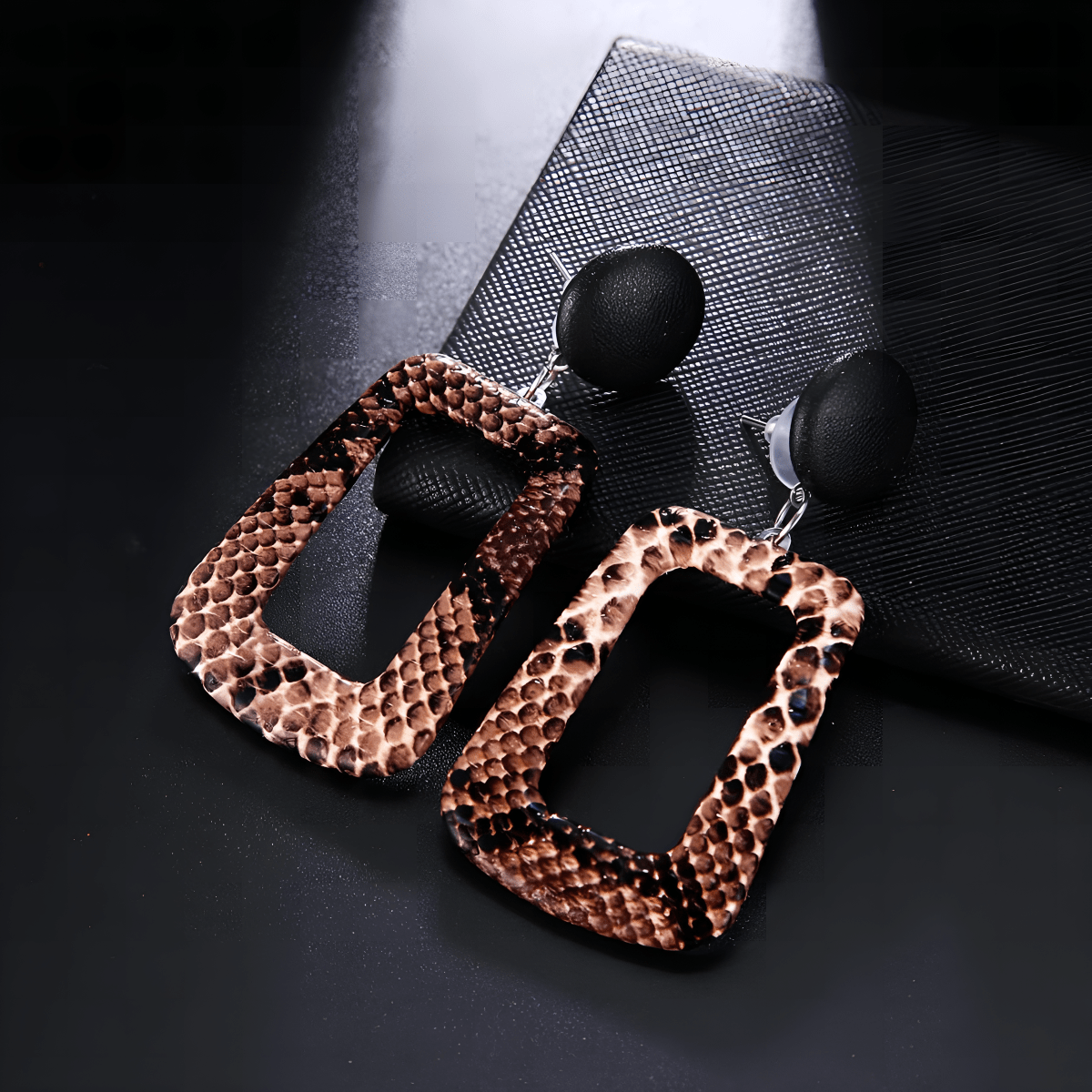 Shop Now Elegant Faux - Leather Design Trendy Earring - Hanaya Store