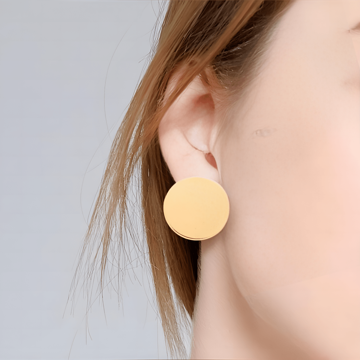 Small Round Trendy Fashion Earrings 3.3cm - Hanaya Store