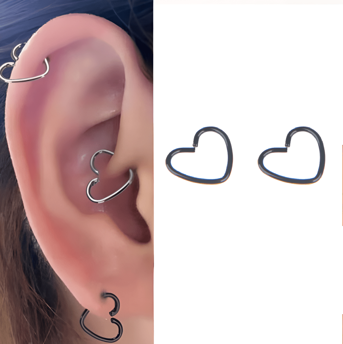 SNUG 2 Pieces Cartilage Helix LOBE 8mm Stud TRAGUS Tragus ORBITAL ROOK DAITH 0.8mm Ear HELIX Piercing Plug Earring - Hanaya Store