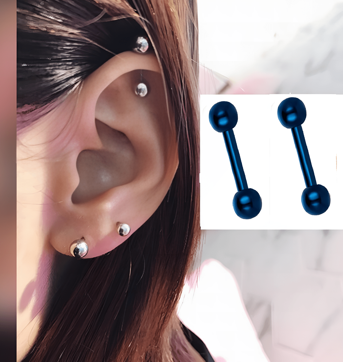 Stainless Steel 5mm Ear Plug – Piercing Barbell Cartilage Earring Jewelry – Earrings Online in Pakistan | Hanaya