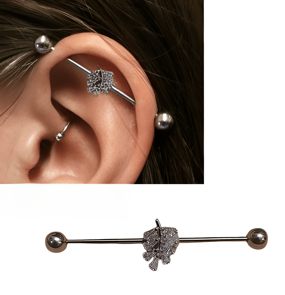 Steel 40mm Ear Plug 16G 1.2mm Barbell Piercing Industrial Cartilage Ear Jewelry for Unique Ear Styles - Hanaya Store