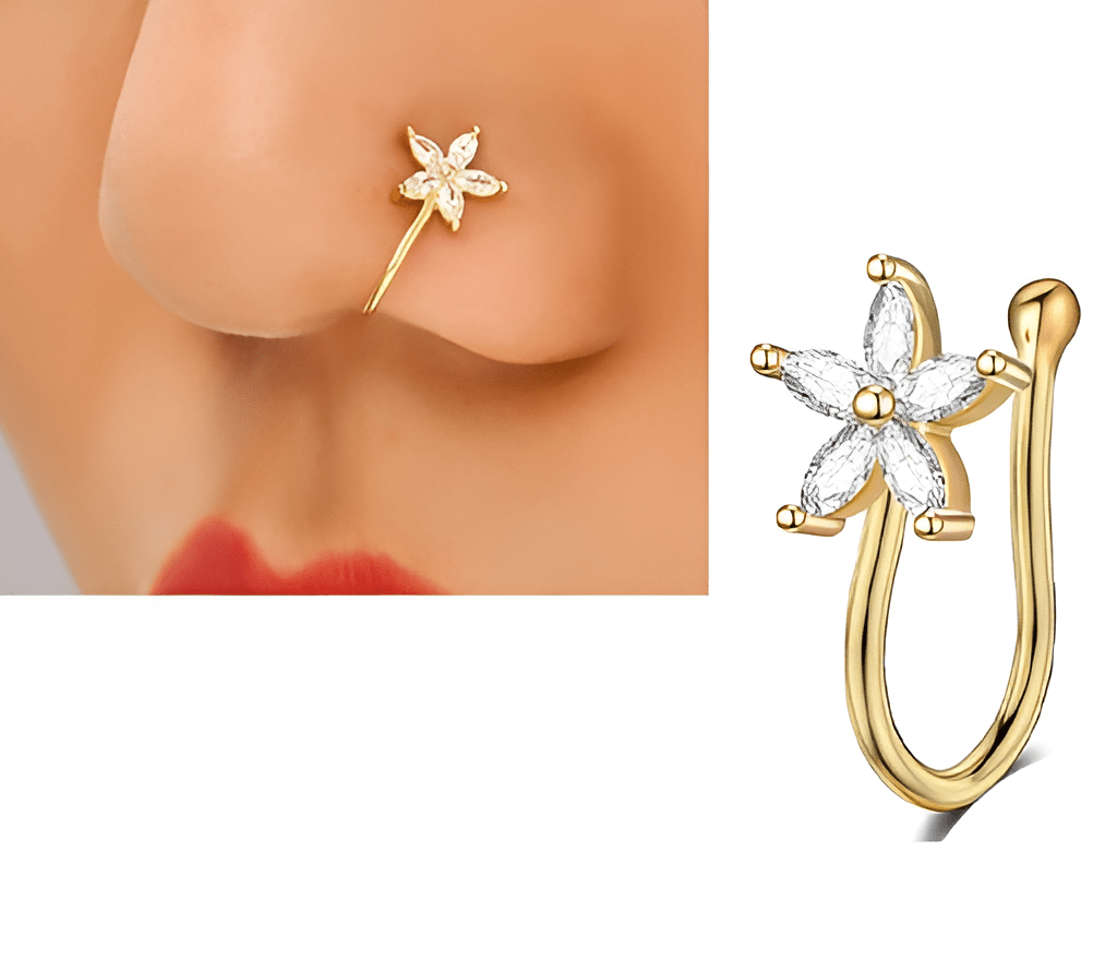 Stylish Clip On Nose Ring Non Piercing Heart Shape Fashion Jewelry – Nose Jewelry Online in Pakistan | Hanaya