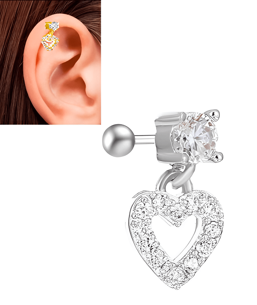 TRAGUS 1 Piece SNUG Crystal ORBITAL Trendy Classy Cartilage Helix 1.2mm 16G Stud HELIX ROOK DAITH LOBE Piercing Steel Earring - Hanaya Store
