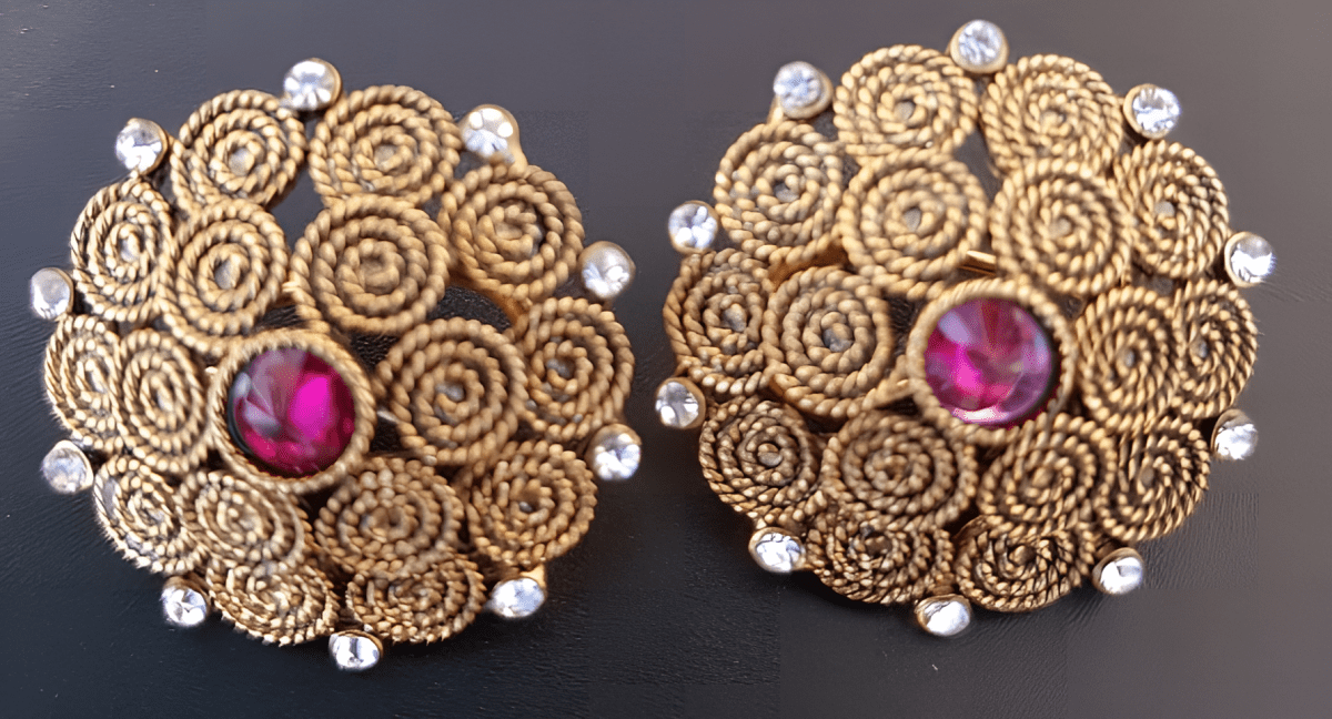 Trendy 1 Inch Flower Unique Shape Fashionable Classy Earring - Hanaya Store