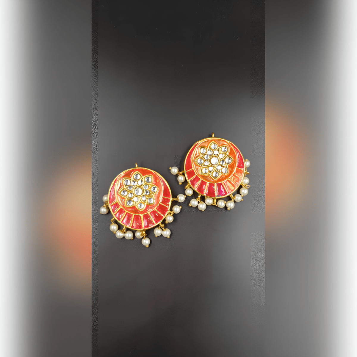 Trendy Artistic Handmade Traditional Classy Elegant Royal Earrings - Hanaya Store