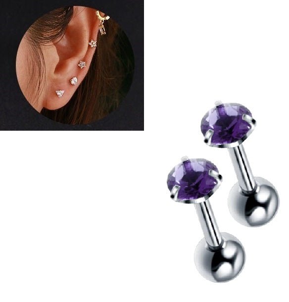 Trendy Asymmetric Royal Cz Crystal Tassel Style Elegant Earring - Hanaya Store