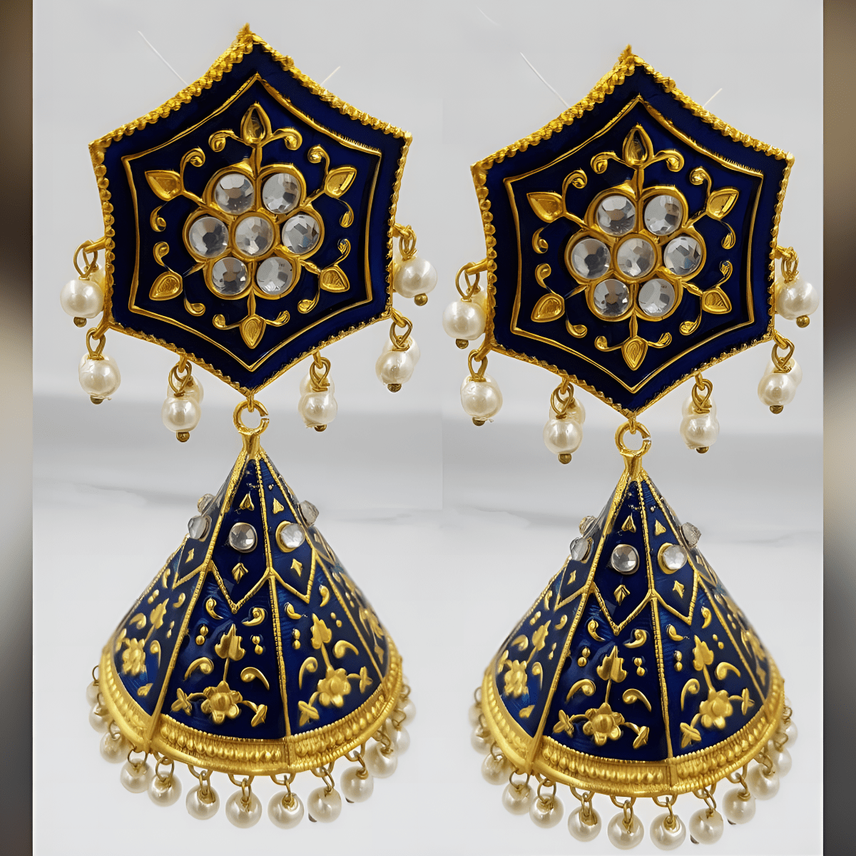 Trendy Classy Antique Vintage Handmade meenakari Elegant Earring - Hanaya Store