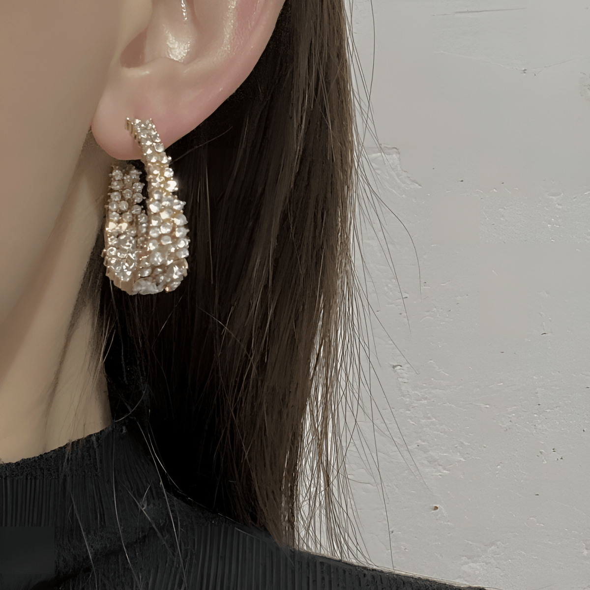 Trendy Classy Crystal Stylish Round Earring For Girls - Hanaya Store
