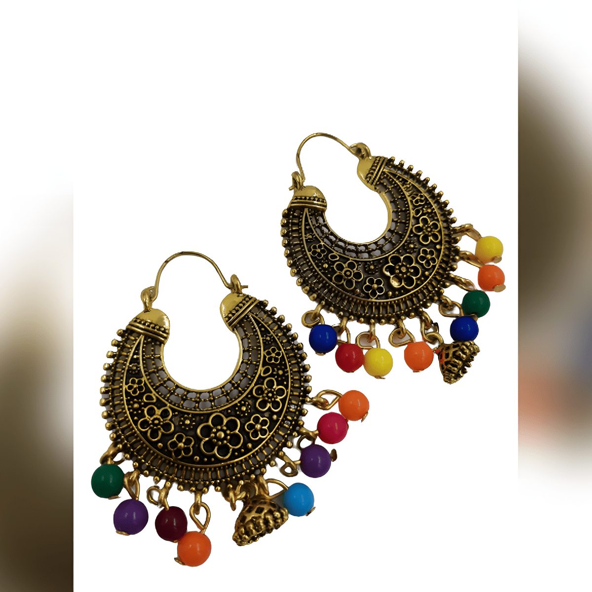Trendy Classy Elegant Tassel Multi Color Balls Stylish Earring - Hanaya Store