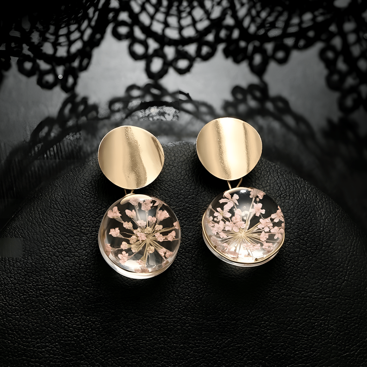 Trendy Classy Flower In Mirror Elegant Earring - Hanaya Store