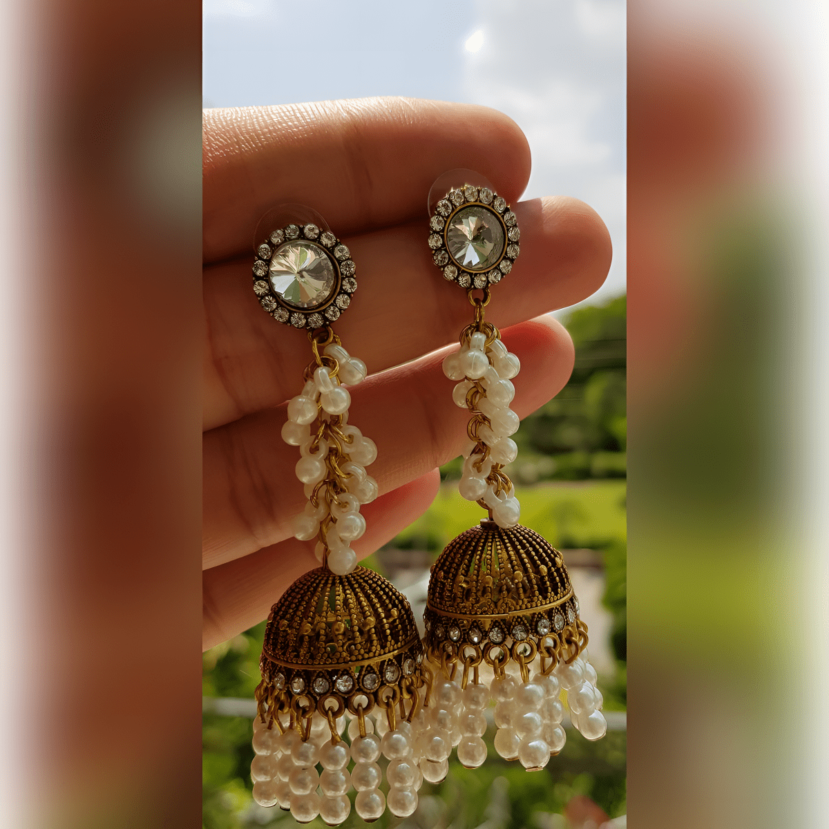Trendy Classy Tassel Round Long Chain Fashion Earring – Close Up – Earrings | Hanaya Pakistan