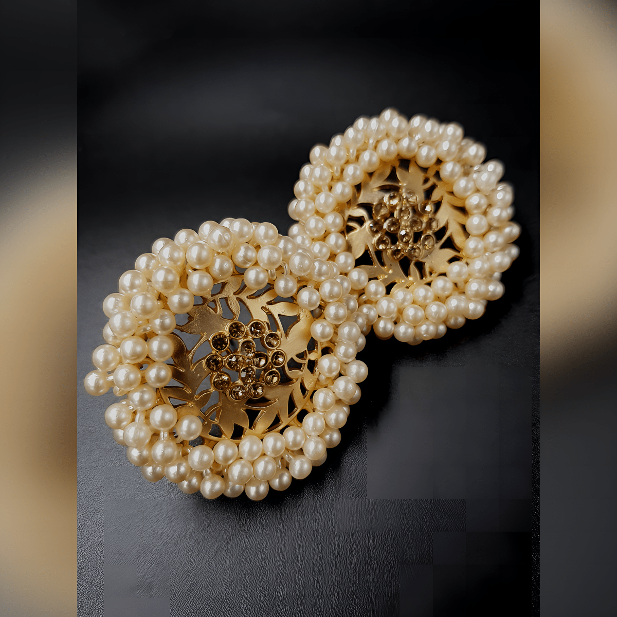 Trendy Delicate High Quality Classy Fully Pearl Round Crystal Fashion Earring - Hanaya Store