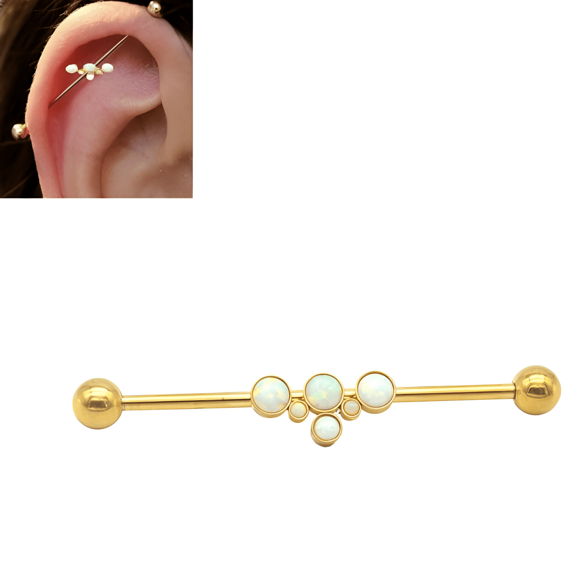 Trendy Ear Piercing Jewelry Steel 38mm Ear Plug 14G Industrial Cartilage - Hanaya Store