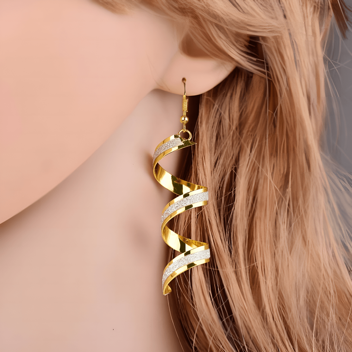 Trendy Elegant Spiral Earring for Girls - Hanaya Store