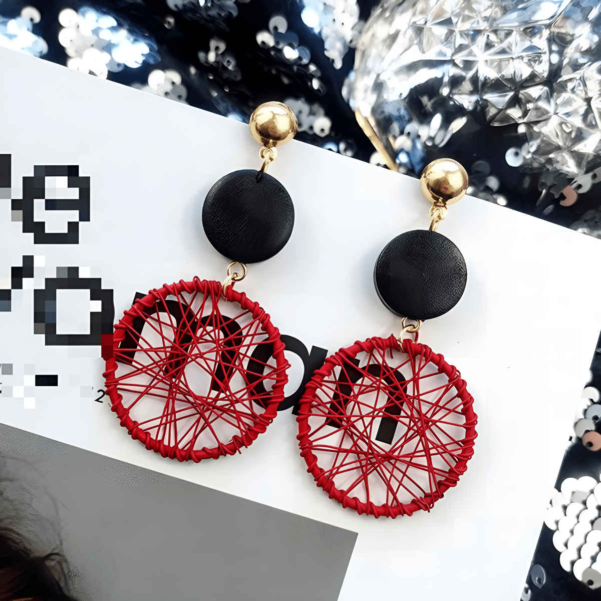 Trendy Exaggerated Big Circle Earrings Wild Circle Ring Pendant Earring – Earrings Online in Pakistan | Hanaya