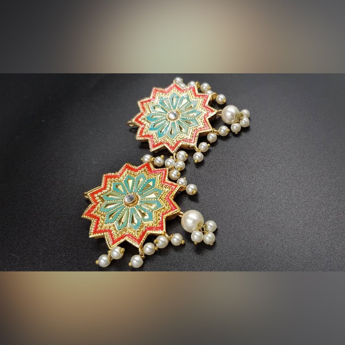 Trendy Geometric Traditional Classy Irregular Shape Elegant Royal Earrings - Hanaya Store