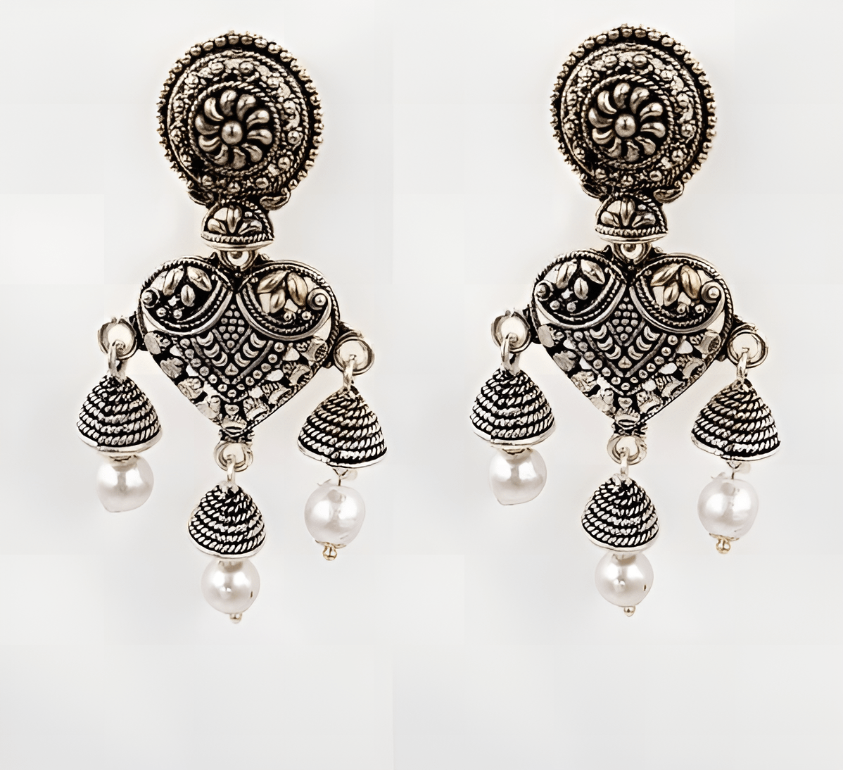 Trendy Heartistic Tassel Fully Pearl Earring - Hanaya Store
