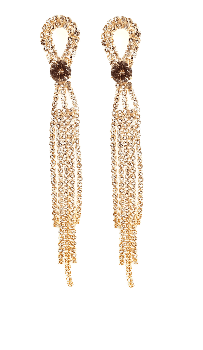 Trendy Multi Layered Tassel Fashionable Bottom Peal Long Classy Earring - Hanaya Store