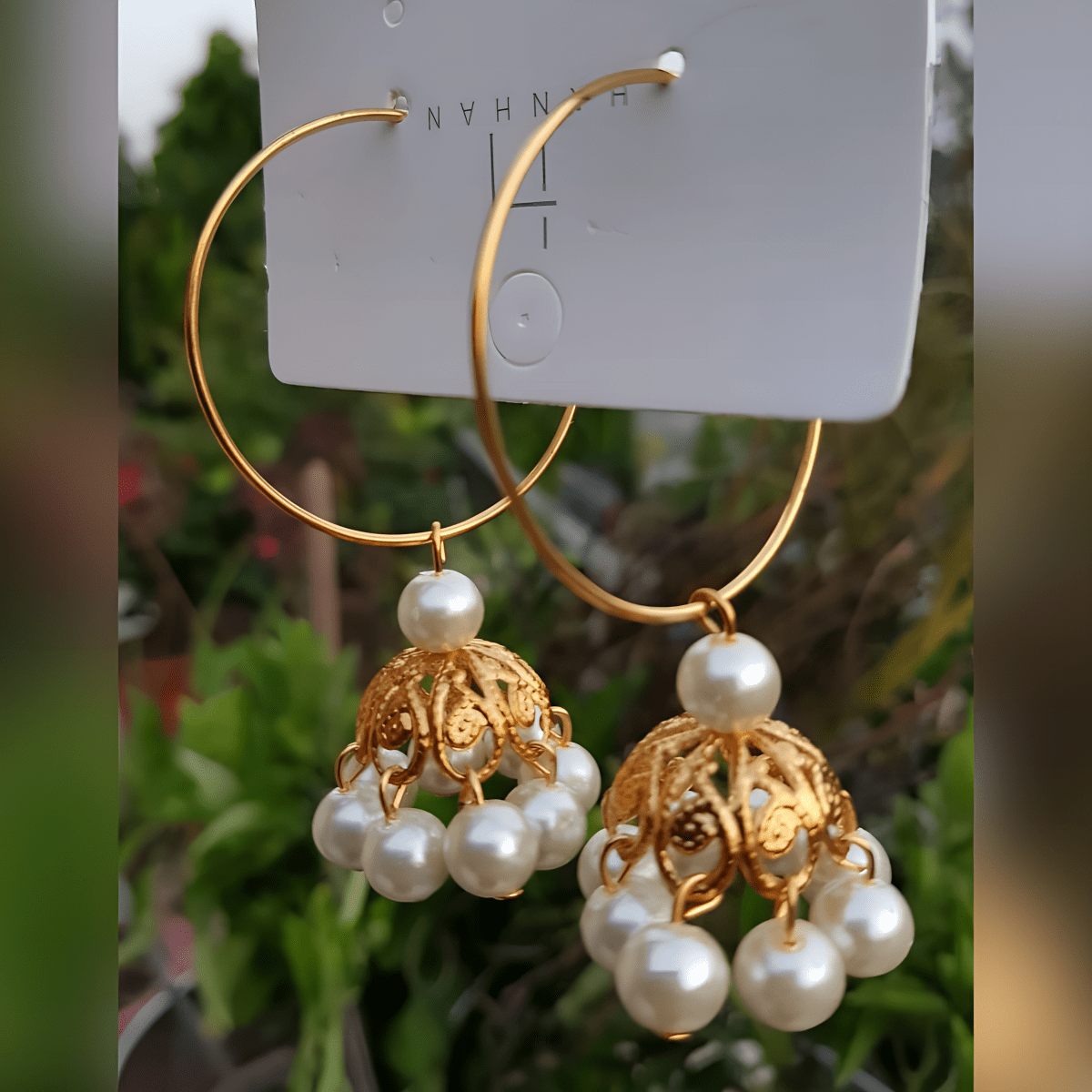 Trendy Multi Pearls Round Tassel Jhumki Fashionable Classy Earring - Hanaya Store
