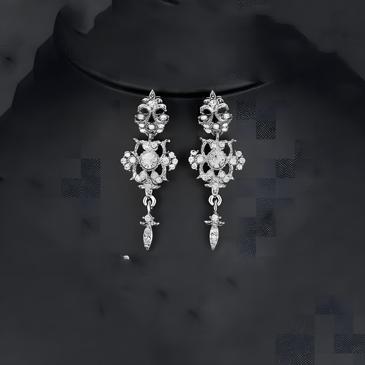 Trendy Silver Plated Zircon Drop Earring - Hanaya Store